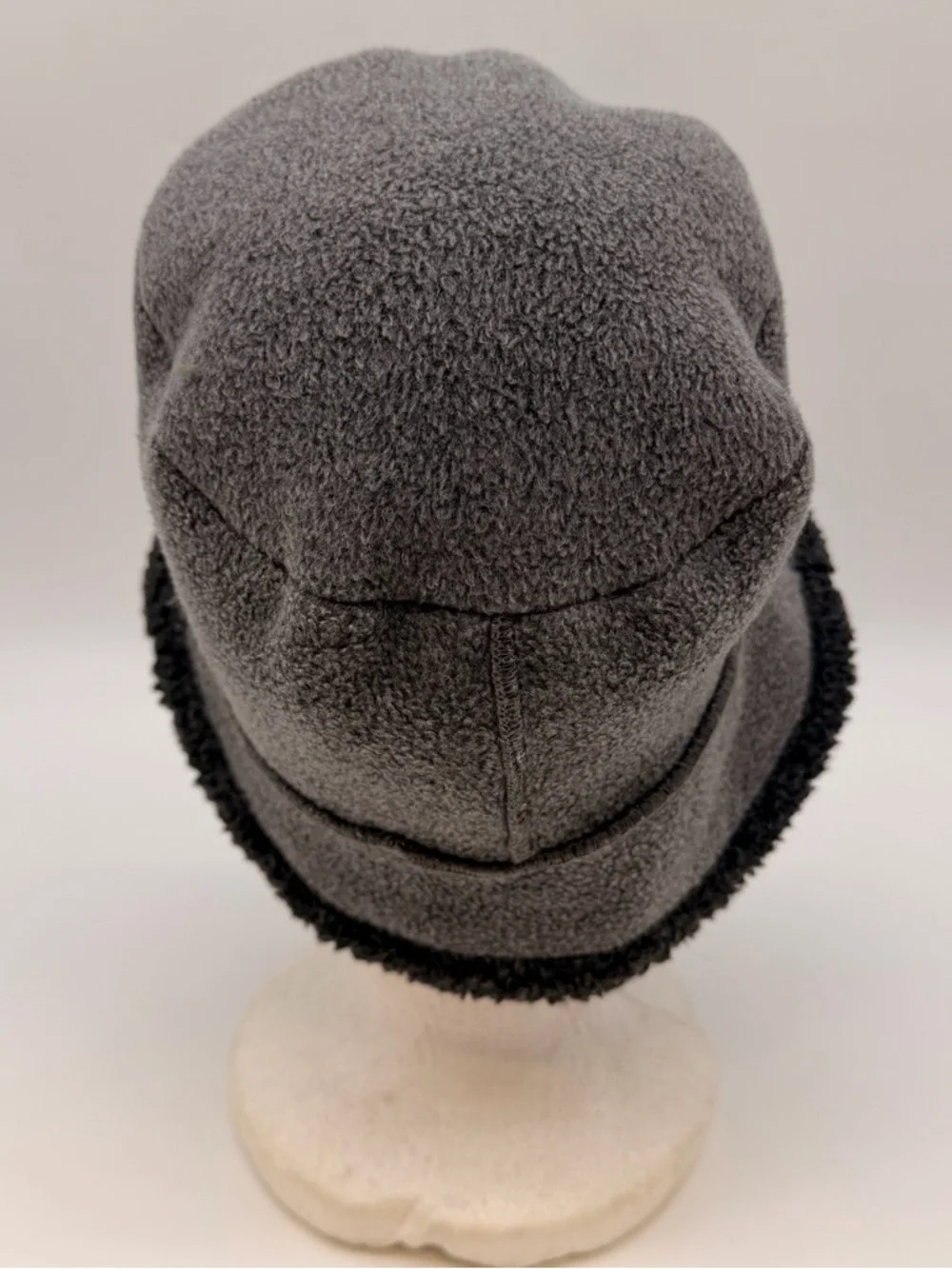 Roots Charcoal Grey Fleece Bucket Hat with Sherpa Trim - Picture 3 of 5